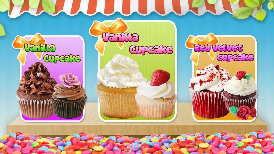 Tangkapan layar Cupcakes - Cooking Games