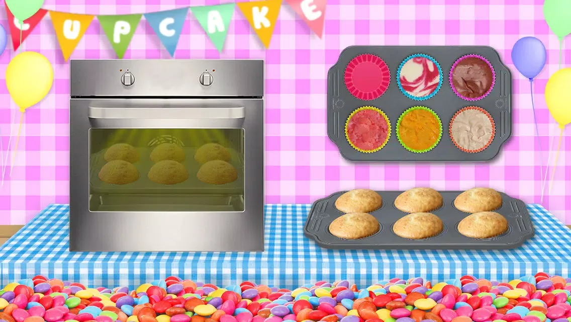 Tangkapan layar Cupcakes - Cooking Games