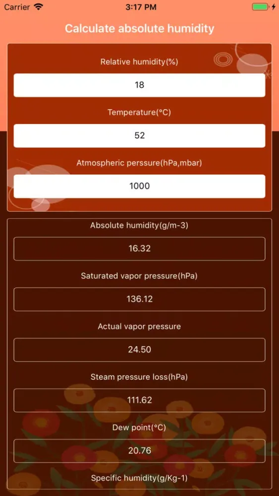 Скриншоты Calculate absolute humidity