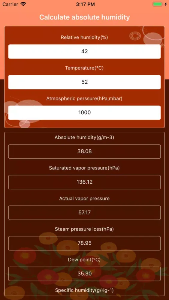 Скриншоты Calculate absolute humidity