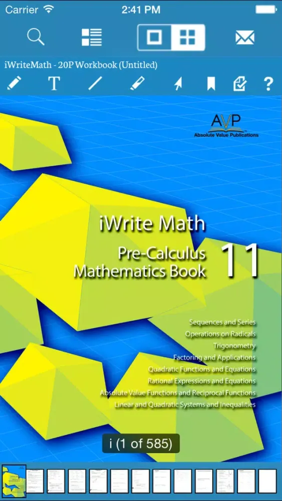 iWrite Math 20P Workbook应用截图