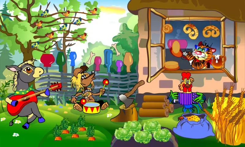 Tangkapan layar Bremen Town Musicians for Kids