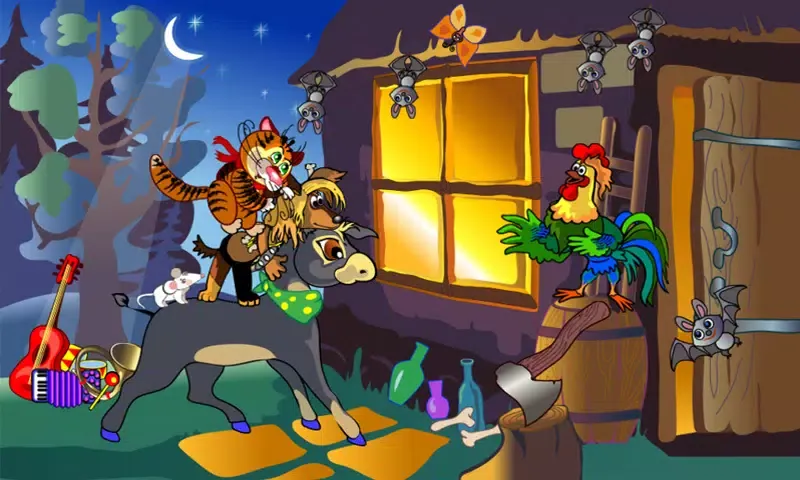 Tangkapan layar Bremen Town Musicians for Kids