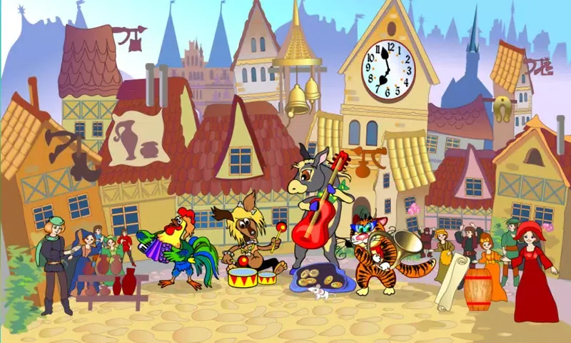 Tangkapan layar Bremen Town Musicians for Kids