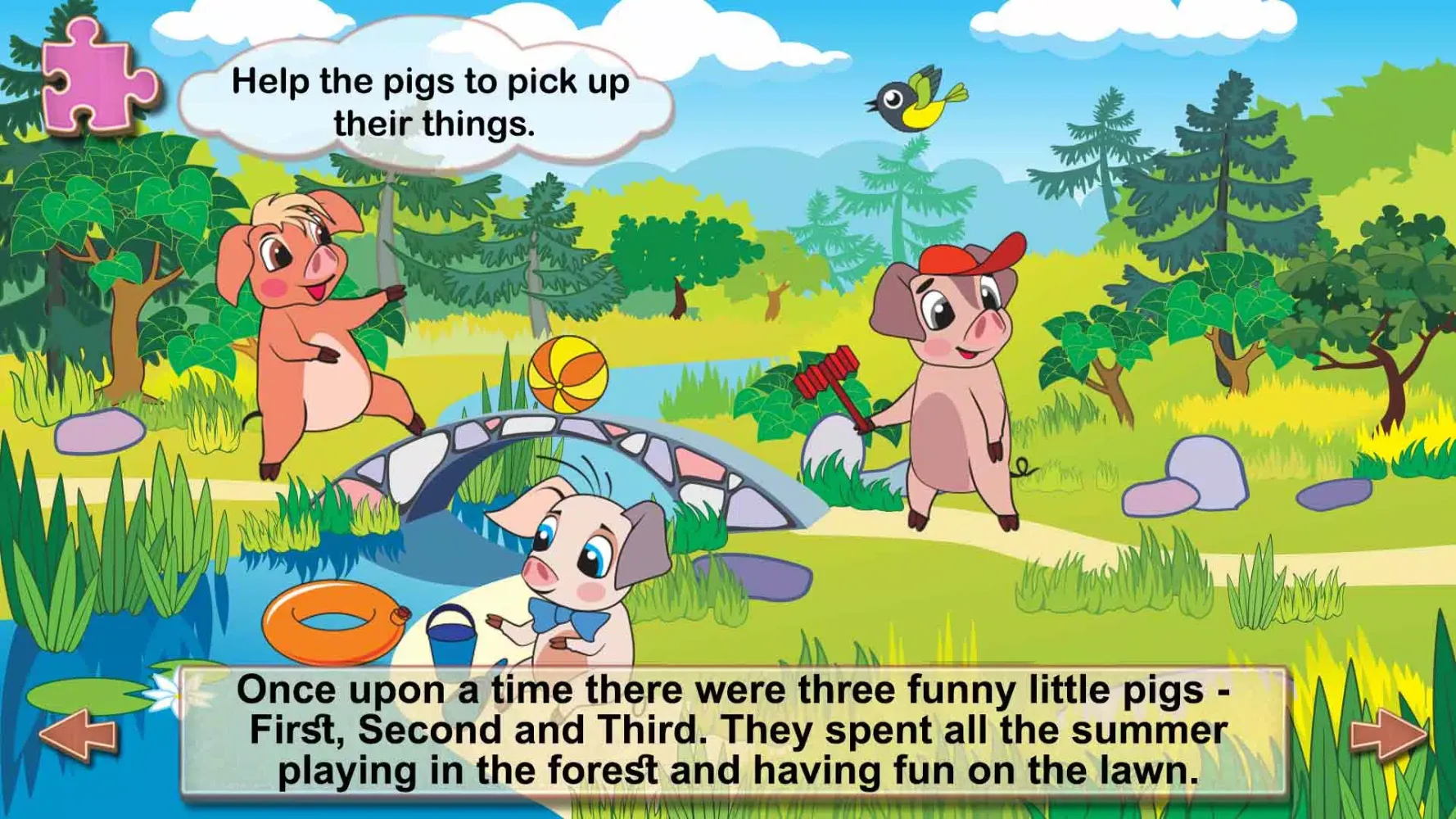 Three Little Pigs: Kids Book应用截图