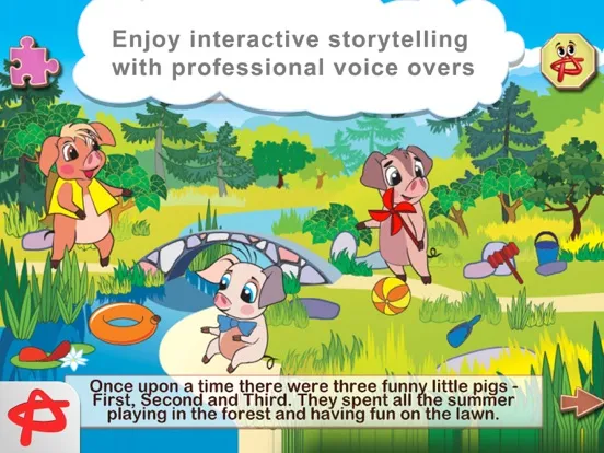 Zrzuty ekranu Three Little Pigs: Free Interactive Touch Book iPad 