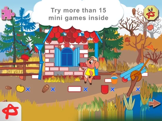 Zrzuty ekranu Three Little Pigs: Free Interactive Touch Book iPad 