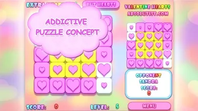Valentine Hearts Collapse Game سکرین شاٹس