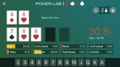 Zrzuty ekranu PokerLab Limited - Poker Odds ans Outs