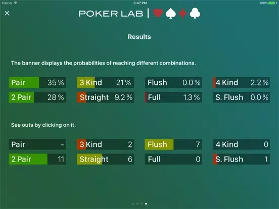 Capturas de pantalla de PokerLab Pro - Poker Odds and Outs iPad 