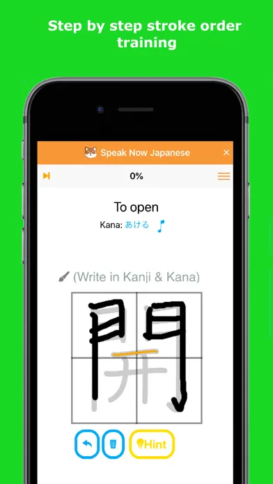 Tangkapan layar Speak & Write Now Japanese