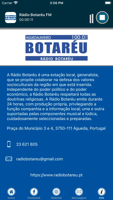 ภาพหน้าจอของ Rádio Botaréu FM