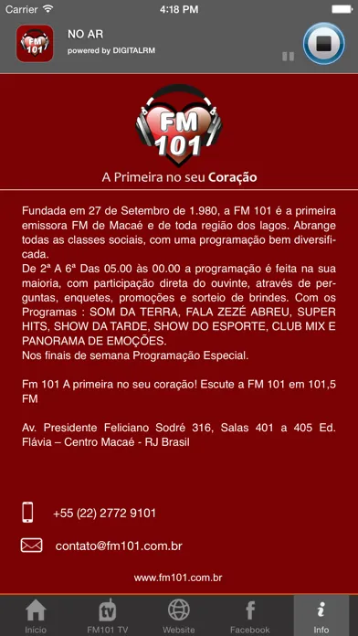 Rádio FM 101 Screenshots