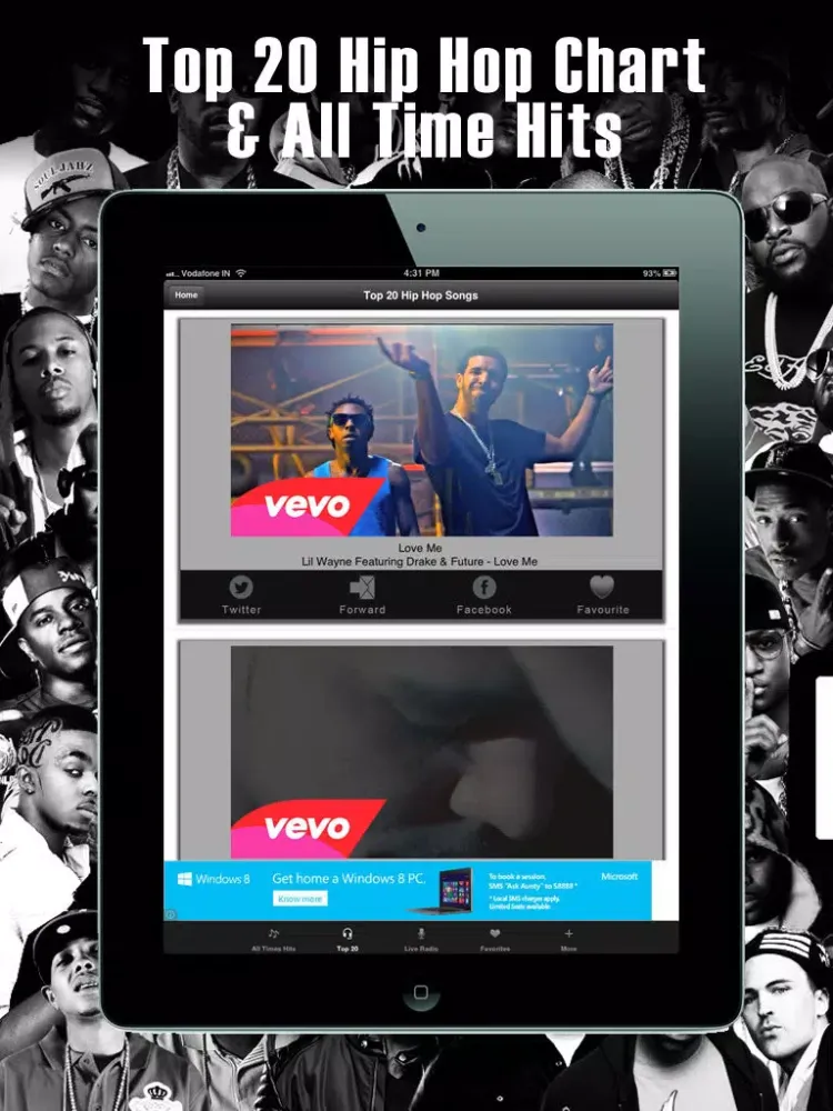 Ảnh chụp màn hình của Best of Hip Hop Songs and Live Radio iPad 