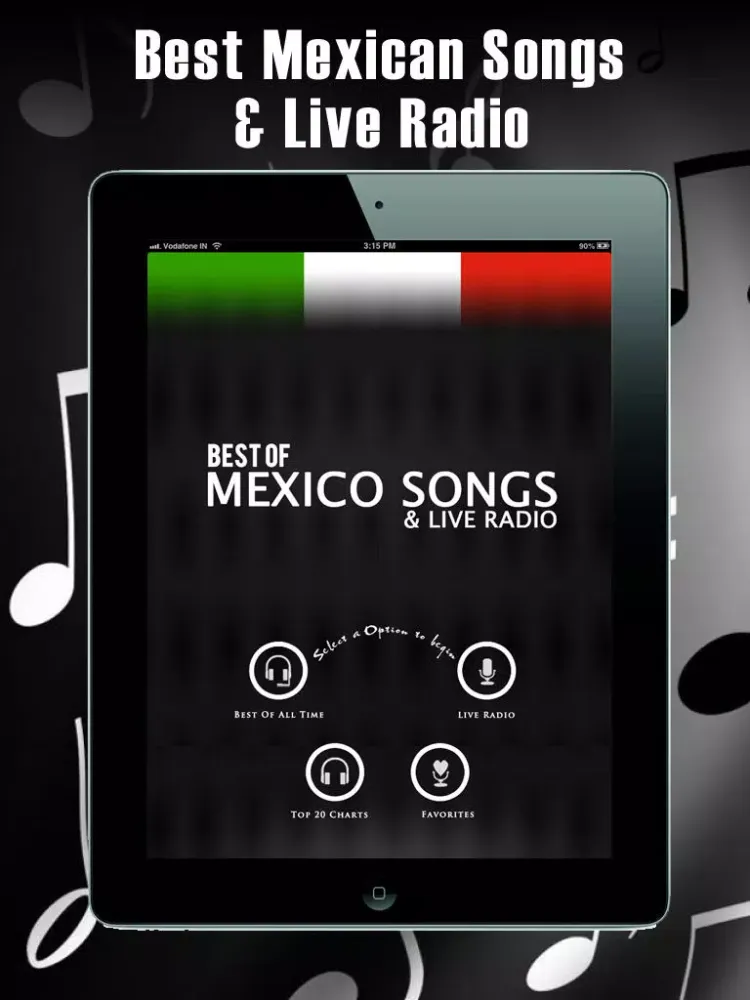 Best of Mexico Songs and Live Radio iPad  Screenshots