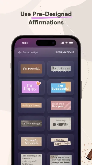 Capturas de pantalla de Affirmation Widget
