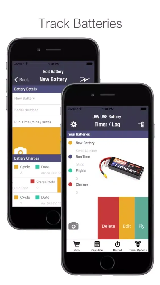 UAV (UAS) Battery Flight Timer / Log應用截圖