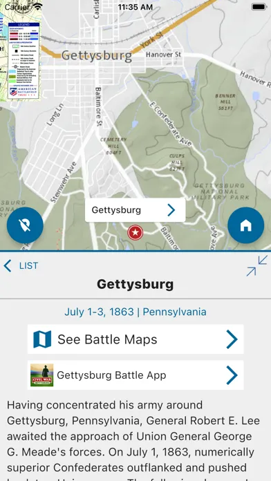 Civil War Battle Maps应用截图