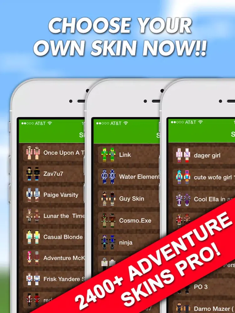Adventure Skins Pro for Minecraft PE (Pocket Edition) & Minecraft PC iPad 应用截图
