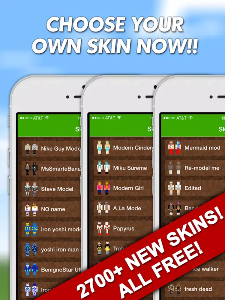 New Skins Pro for Minecraft PE (Pocket Edition) & Minecraft PC iPad  Screenshots