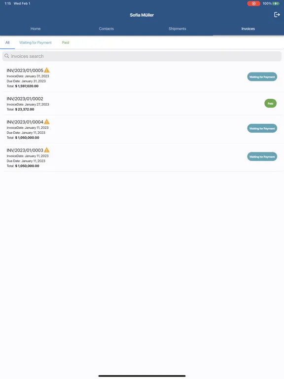 AB Trading Customer Portal iPad  Ekran Görüntüleri