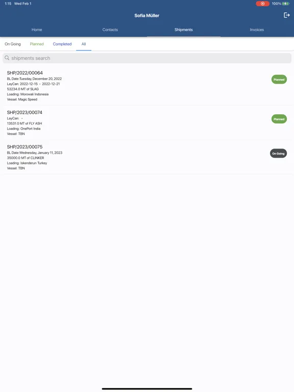 AB Trading Customer Portal iPad  Ekran Görüntüleri