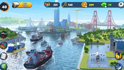 Tangkapan layar Real Ocean Clean Boat Games 3D