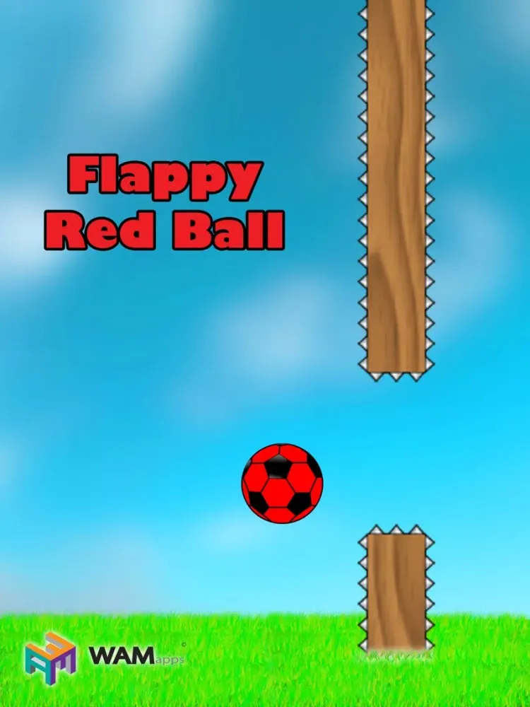 Flappy Red Ball - Bouncing Between Spikes iPad  Screenshots