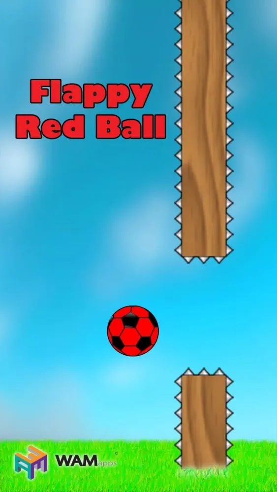 Flappy Red Ball - Bouncing Between Spikes Screenshots