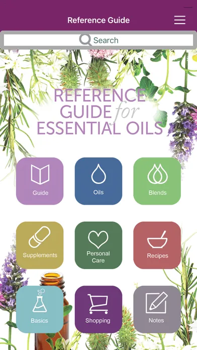 Zrzuty ekranu Ref Guide for Essential Oils