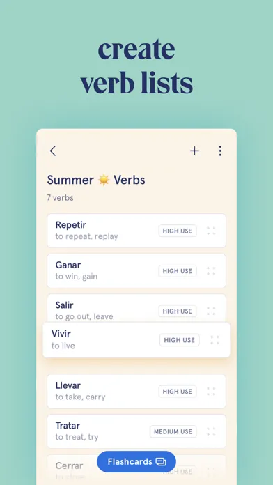 Screenshot di Visual Verbs: Spanish Verb App