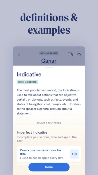 Screenshot di Visual Verbs: Spanish Verb App