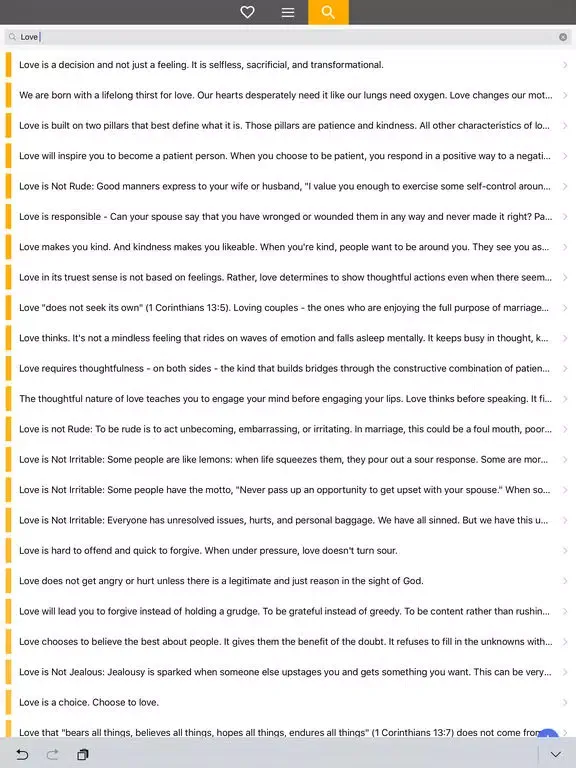 Tangkapan layar The Love reminder bible quotes for messenger iPad 