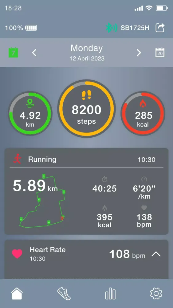 Tangkapan skrin ABYX FIT RUN