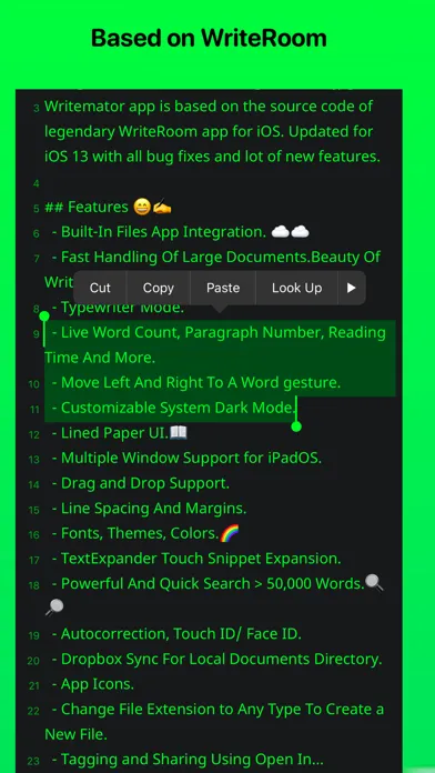 Writemator - Plain Text Editor स्क्रीनशॉट