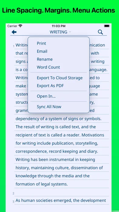 Writemator - Plain Text Editor स्क्रीनशॉट