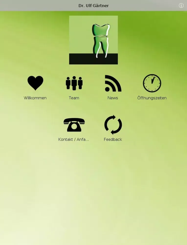 Zahnarztpraxis Dr.Ulf Gärtner iPad  Ekran Görüntüleri