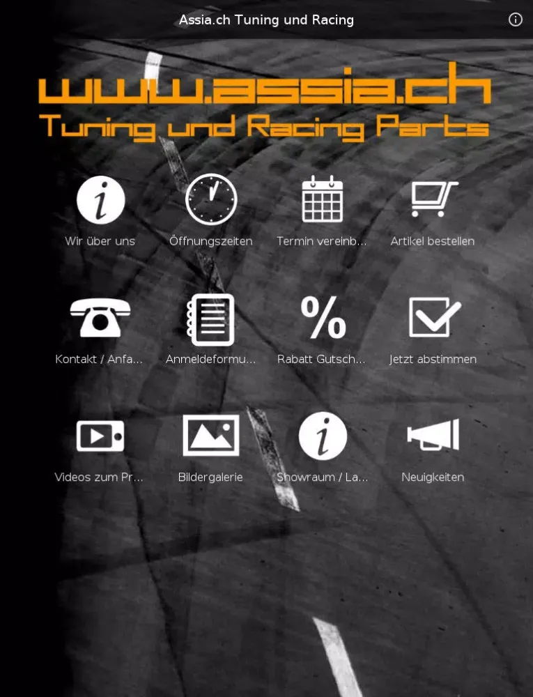 Zrzuty ekranu Assia.ch Tuning und Racing iPad 