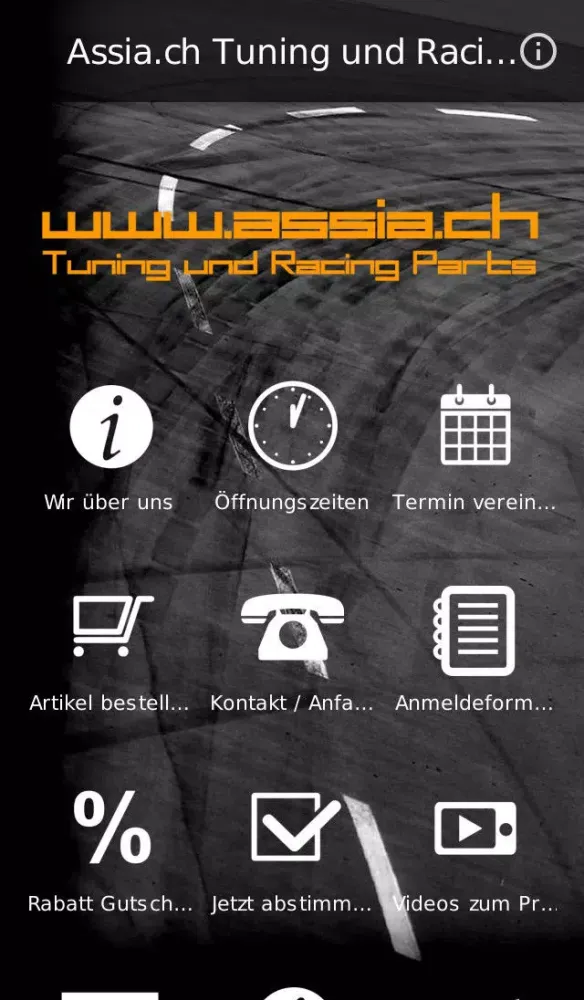 Zrzuty ekranu Assia.ch Tuning und Racing