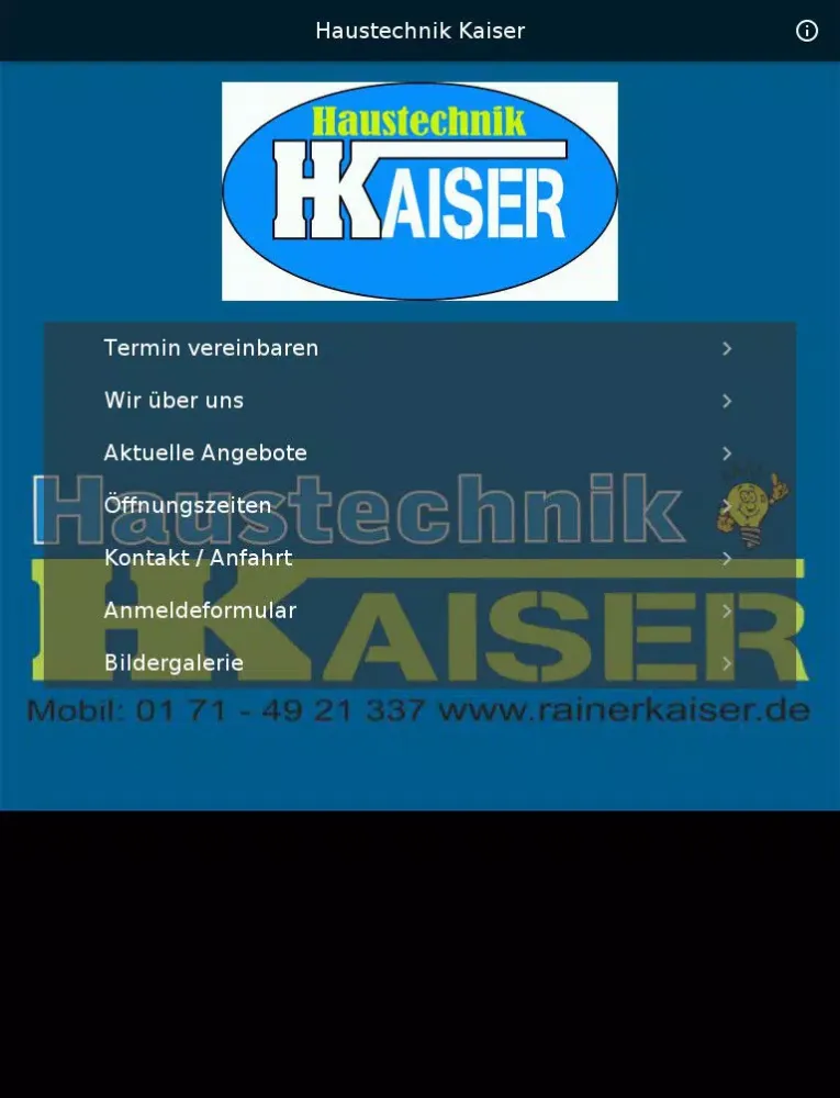 Screenshot di Haustechnik Kaiser iPad 