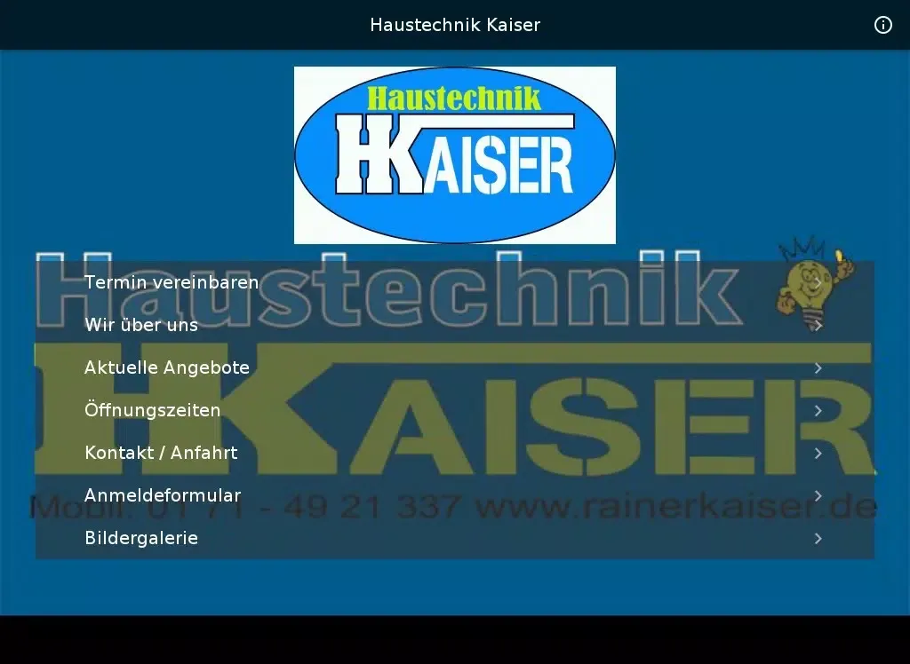 Screenshot di Haustechnik Kaiser iPad 