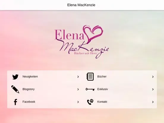 Elena MacKenzie Autorin iPad  Screenshots