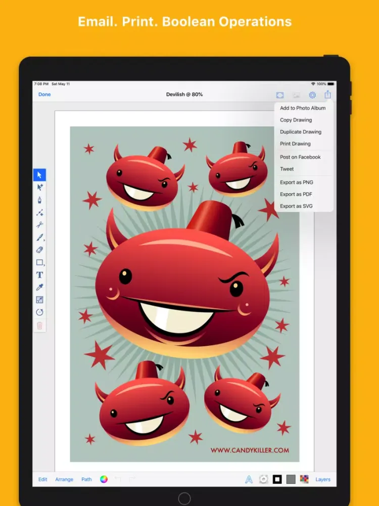 Inkmator - Vector Art Drawing iPad 应用截图