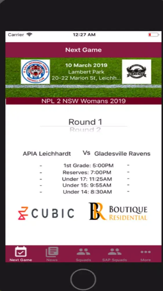 Captures d'écran de APIA Womens NPL Football