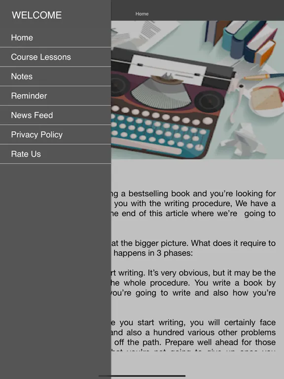 Write a Book: New Writer Guide iPad 应用截图