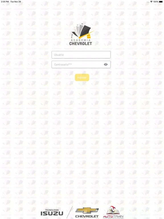 Zrzuty ekranu Academia Chevrolet iPad 