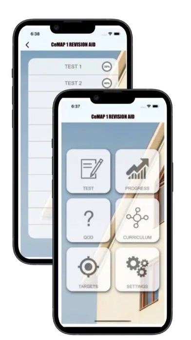 Tangkapan layar CeMAP1 Revision Aid