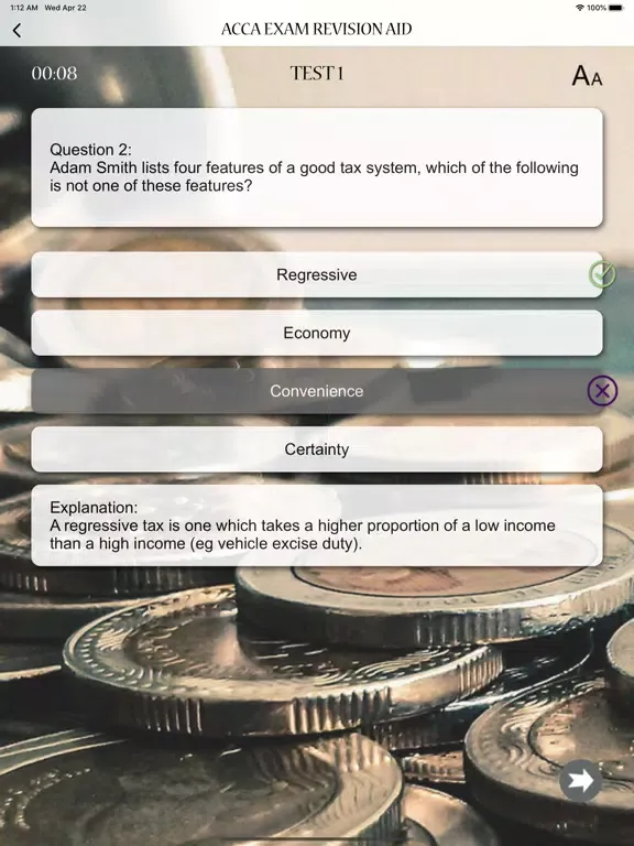 ภาพหน้าจอของ ACCA Exam Revision Aid iPad 