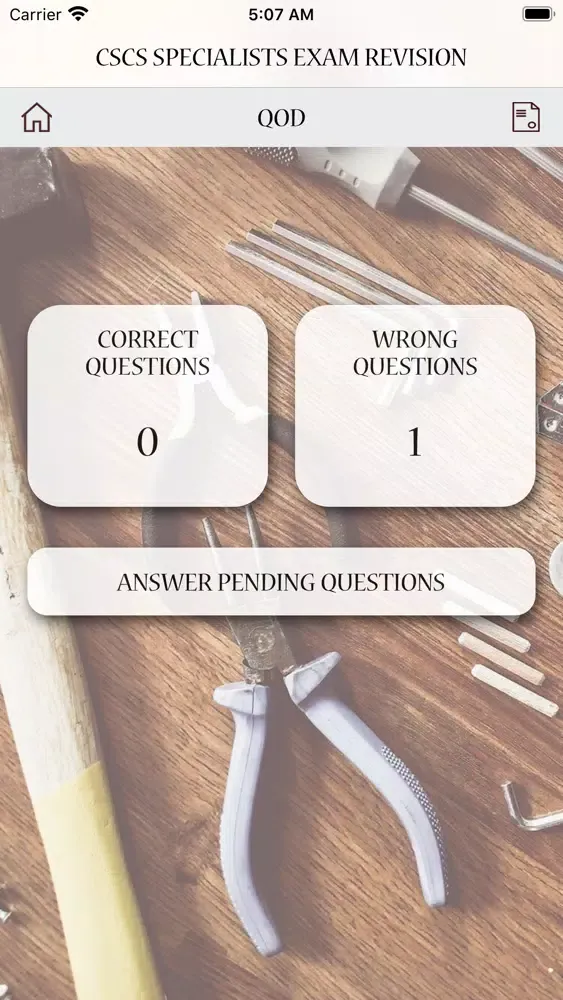 Ảnh chụp màn hình của CSCS Specialists Exam Revision