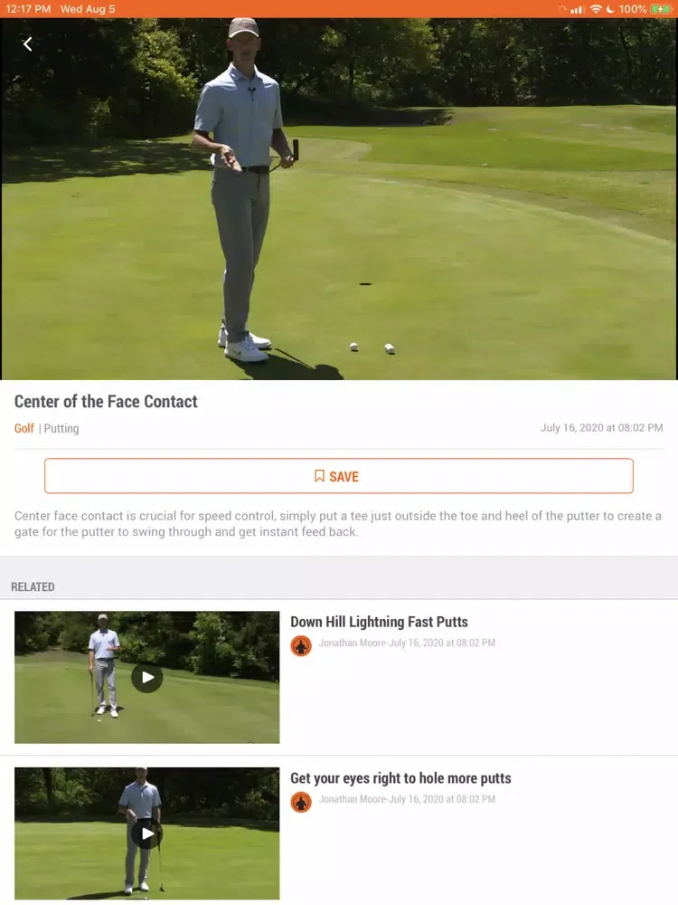 Moore Power Golf iPad  Ekran Görüntüleri